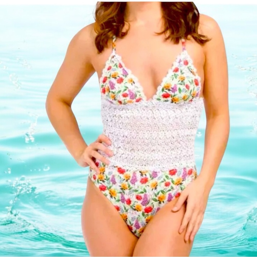 CHARO RUIZ Swimsuit Rola in White Bonita color